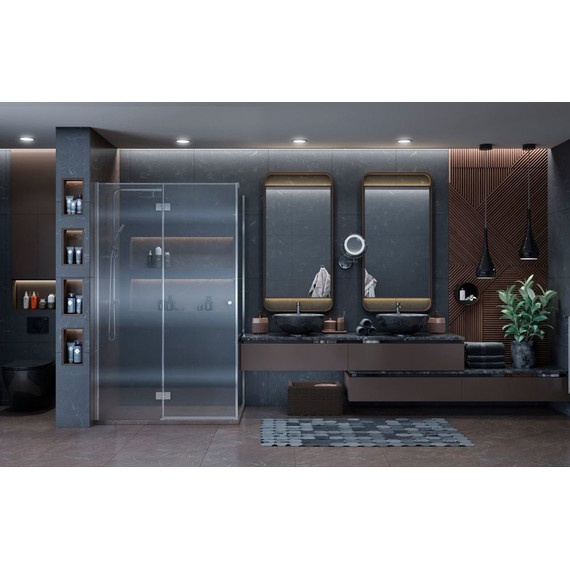 Душевое ограждение Ambassador Diamond 120x80 см 12011107L L, хром/прозрачное фото 3