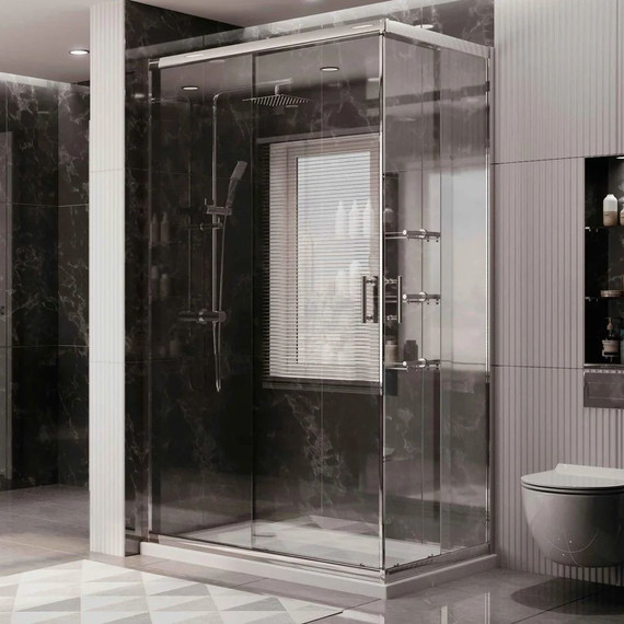 Душевое ограждение Ambassador Kingston 120x80 см 14011101, хром/прозрачное фото 2