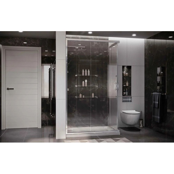 Душевое ограждение Ambassador Kingston 100x90 см 14011121, хром/прозрачное фото 4