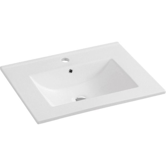 Тумба подвесная с раковиной Vincea Mia 60 см VMC-2MC600RW, тёмное дерево фото 3