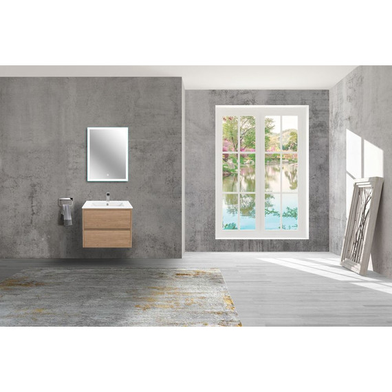 Тумба подвесная с раковиной Vincea Gio 60 см VMC-2G600NO, натуральный дуб фото 3