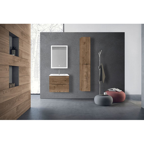 Тумба подвесная с раковиной Vincea Mia 60 см VMC-2MC600VO, дуб винтаж фото 2