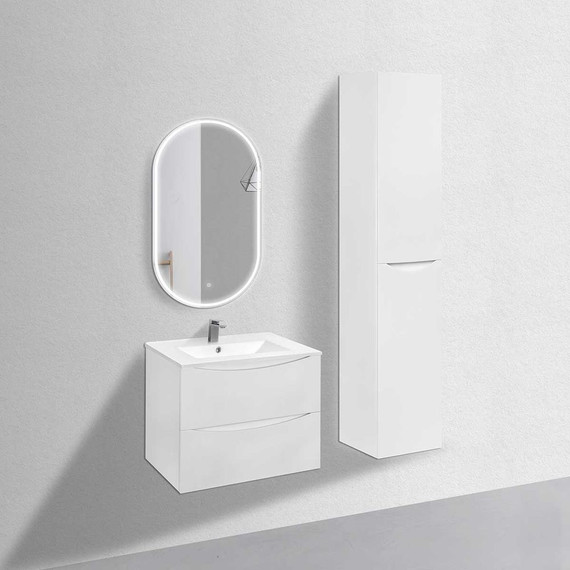 Тумба подвесная с раковиной Vincea Mia 70 см VMC-2MC700GW, белый глянец фото 3