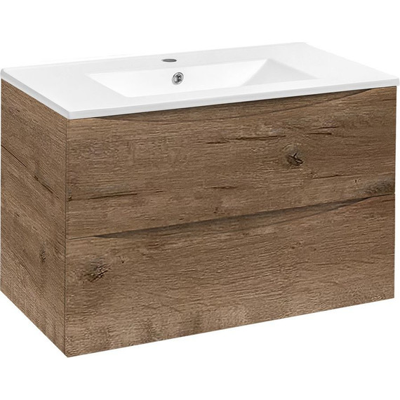 Тумба подвесная с раковиной Vincea Mia 80 см VMC-2MC800VO, дуб винтаж - 6 Тумба подвесная с раковиной Vincea Mia 80 см VMC-2MC800VO, дуб винтаж фото 6