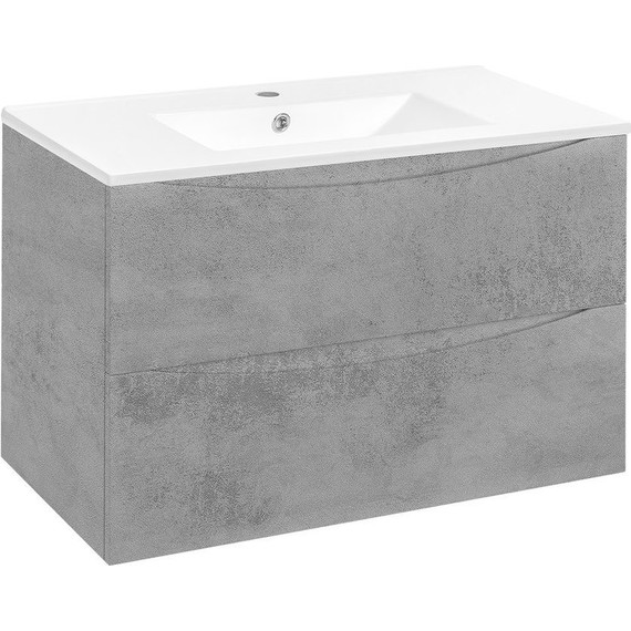 Тумба подвесная с раковиной Vincea Mia 90 см VMC-2MC900BT, бетон фото 5
