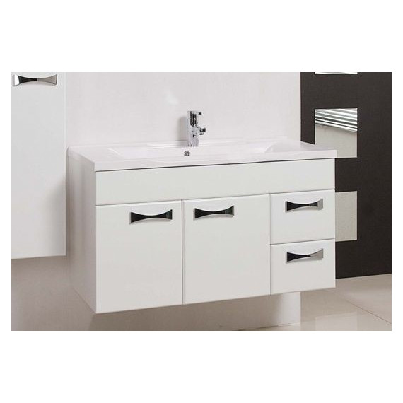 Тумба подвесная с раковиной Акватон Диор 100 см 1A167701DR010, белый фото 5