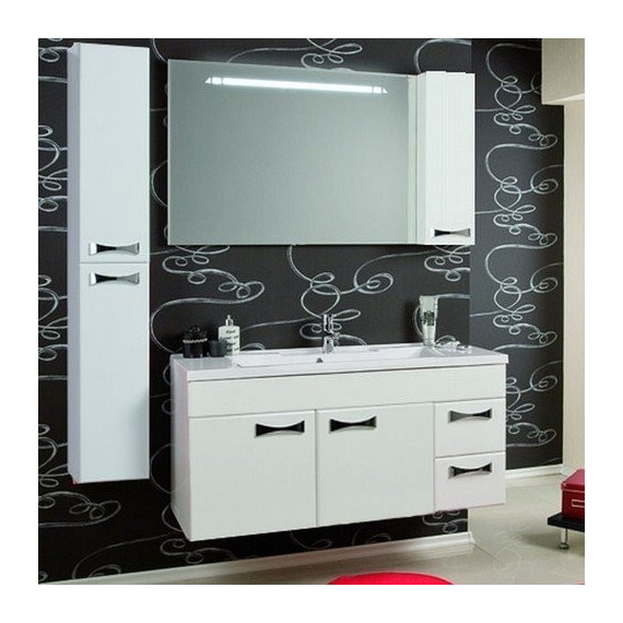 Тумба подвесная с раковиной Акватон Диор 120 см 1A110601DR010, белый фото 6