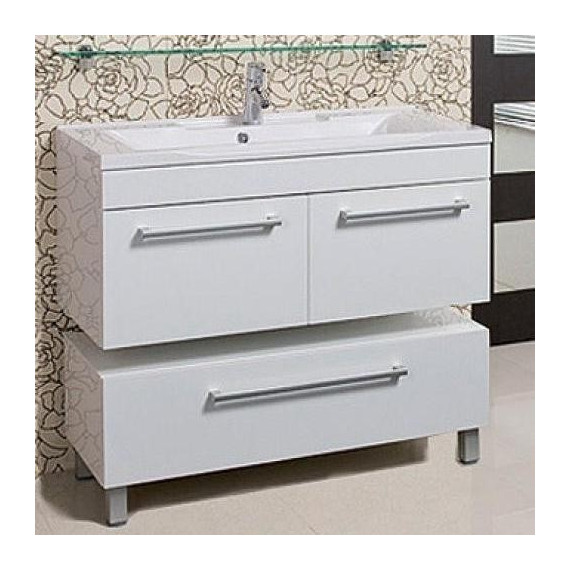 Тумба подвесная с раковиной Акватон Мадрид 120М см 1A1703K2MA010, белый фото 3