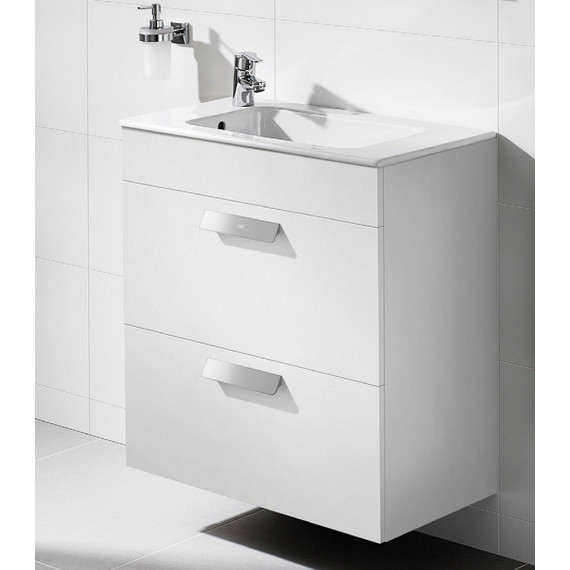 Тумба подвесная с раковиной ROCA DEBBA 60 см ZRU9302708, белый фото 3