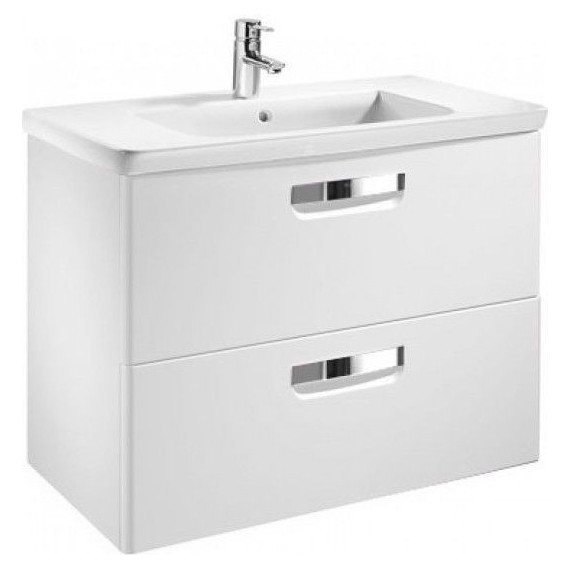 Тумба подвесная с раковиной ROCA The GAP 80 см ZRU9302732, белый фото 6