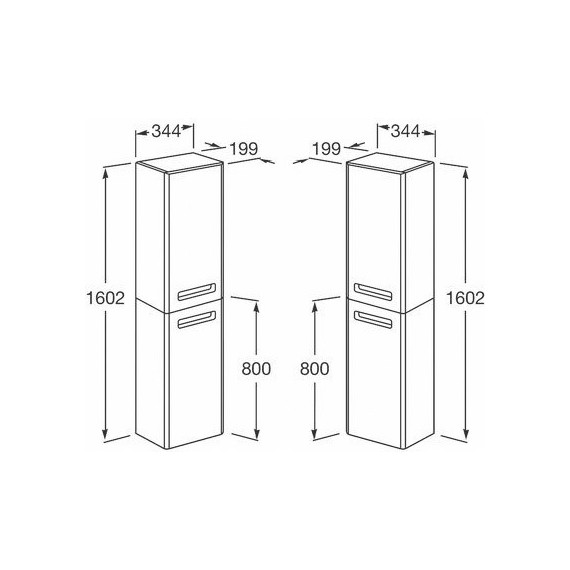 Пенал подвесной ROCA The GAP 35 см левый ZRU9302747, фиолетовый - 7 Пенал подвесной ROCA The GAP 35 см левый ZRU9302747, фиолетовый фото 7