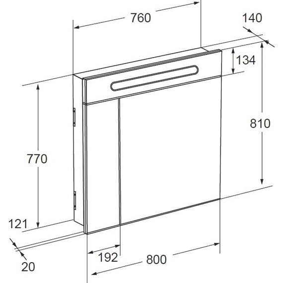 Зеркальный шкаф ROCA VICTORIA NORD 80 см ZRU9000033 - 3 Зеркальный шкаф ROCA VICTORIA NORD 80 см ZRU9000033 фото 3