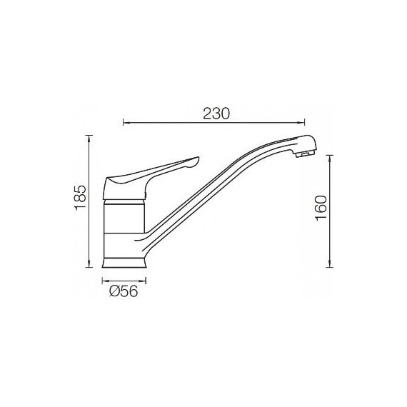 Смеситель для кухни Schock NEOS 710066, хром фото 2