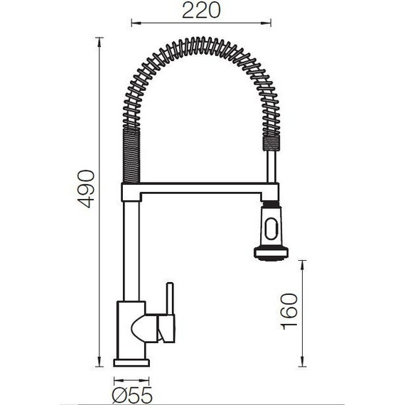 Смеситель для кухни Schock KARPO-D 710042, хром фото 2