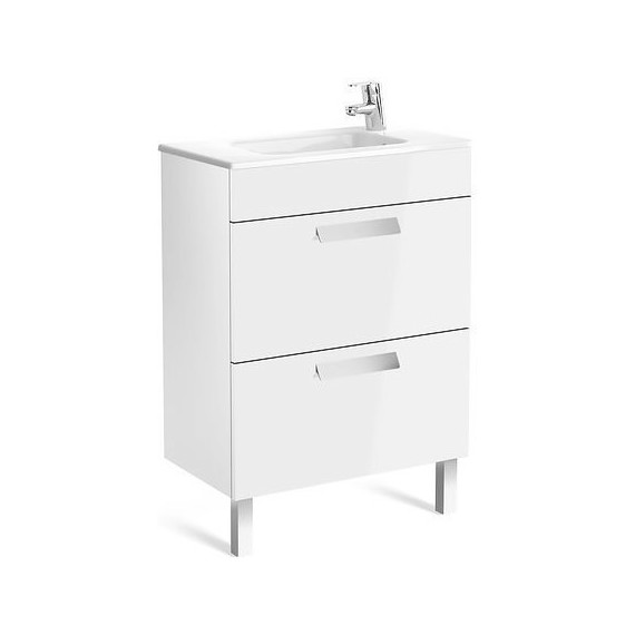 Тумба подвесная с раковиной ROCA DEBBA 60 см ZRU9302708, белый фото 5