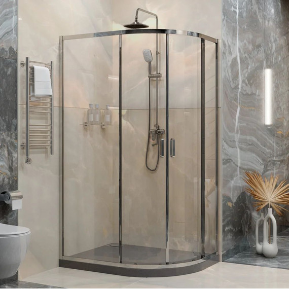 Душевое ограждение Ambassador Kingston 110x80 см 14011110, хром/прозрачное фото 2