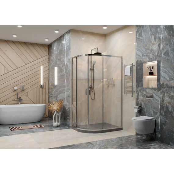 Душевое ограждение Ambassador Kingston 110x80 см 14011110, хром/прозрачное фото 3