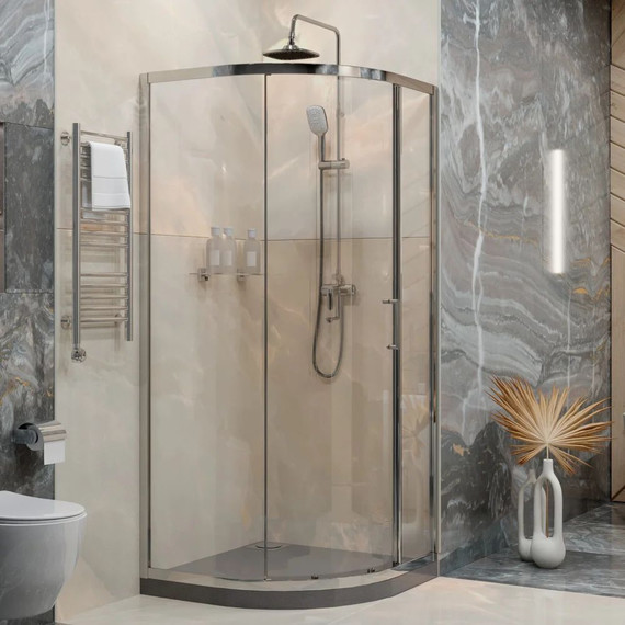 Душевое ограждение Ambassador Kingston 90 см 14011112, хром/прозрачное фото 2