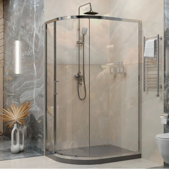 Душевое ограждение Ambassador Kingston 110x80 см 14011116, хром/прозрачное - 2 Душевое ограждение Ambassador Kingston 110x80 см 14011116, хром/прозрачное фото 2