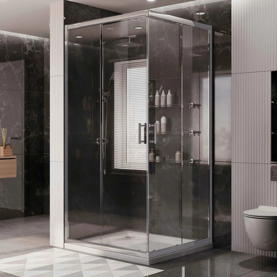 Душевое ограждение Ambassador Kingston 90x90 см 14011102, хром/прозрачное фото 2