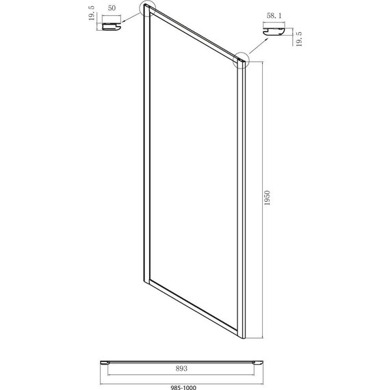Душевое ограждение Ambassador Forsa 100x100 см 17021101NX-100NX, хром/прозрачное фото 6