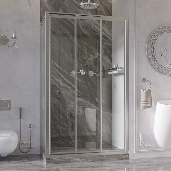 Душевое ограждение Ambassador Forsa 100x100 см 17021101NX-100NX, хром/прозрачное фото 2