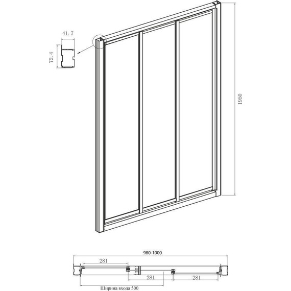 Душевое ограждение Ambassador Forsa 100x100 см 17021101NX-100NX, хром/прозрачное фото 5