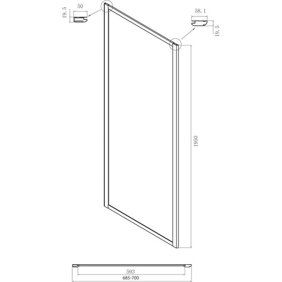 Душевое ограждение Ambassador Forsa 100x70 см 17021101NX-70NX, хром/прозрачное - 6 Душевое ограждение Ambassador Forsa 100x70 см 17021101NX-70NX, хром/прозрачное фото 6
