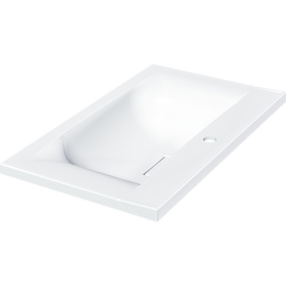 Тумба подвесная с раковиной Vincea Mia 75 см VMC-2MA750RW (раковина белая VCB-3M750W), тёмное дерево фото 9