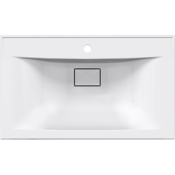 Тумба подвесная с раковиной Vincea Mia 75 см VMC-2MA750RW (раковина белая VCB-3M750W), тёмное дерево фото 10