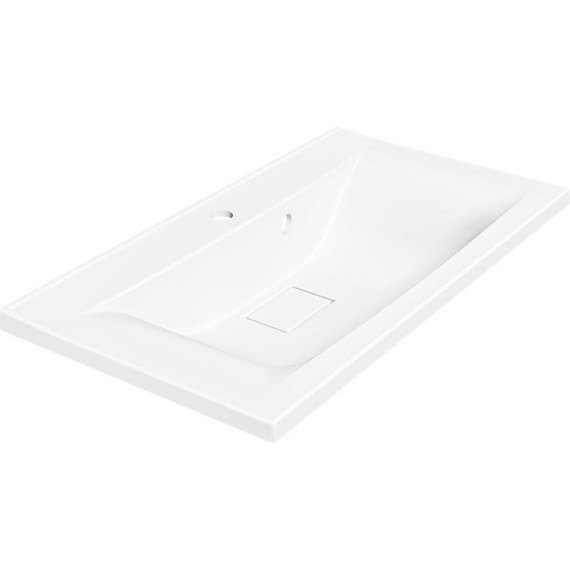 Тумба подвесная с раковиной Vincea Mia 80 см VMC-2MA800BT (раковина белая VCB-3M800W), бетон фото 7