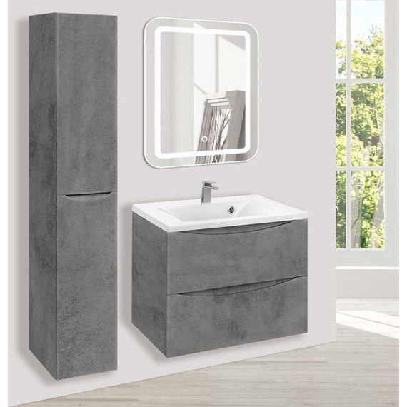 Тумба подвесная с раковиной Vincea Mia 65 см VMC-2MA650BT, бетон - 3 Тумба подвесная с раковиной Vincea Mia 65 см VMC-2MA650BT, бетон фото 3