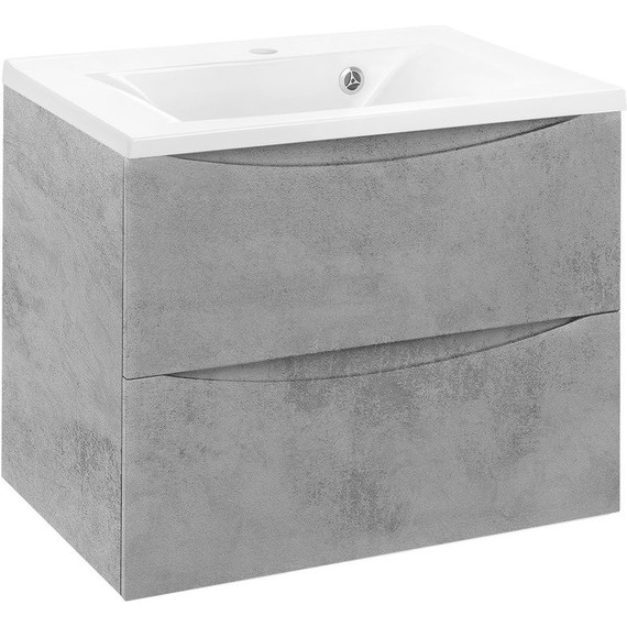 Тумба подвесная с раковиной Vincea Mia 65 см VMC-2MA650BT, бетон - 2 Тумба подвесная с раковиной Vincea Mia 65 см VMC-2MA650BT, бетон фото 2