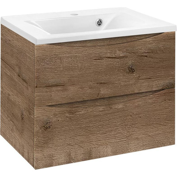 Тумба подвесная с раковиной Vincea Mia 65 см VMC-2MA650VO, дуб винтаж - 2 Тумба подвесная с раковиной Vincea Mia 65 см VMC-2MA650VO, дуб винтаж фото 2