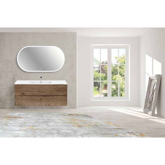 Тумба подвесная с раковиной Vincea Mia 120 см VMC-2MC120VO, дуб винтаж фото 3