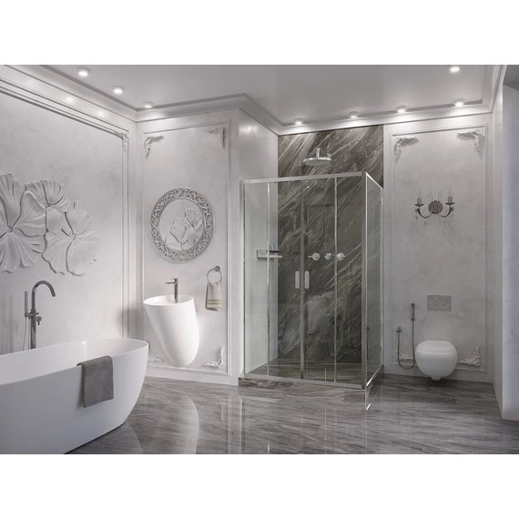 Душевое ограждение Ambassador Forsa 140x90 см 17021109AX-90AX, хром/прозрачное фото 3