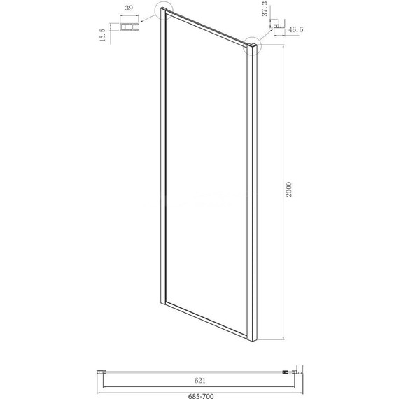 Душевое ограждение Ambassador Forsa 180x70 см 17021113AX-70AX, хром/прозрачное фото 7