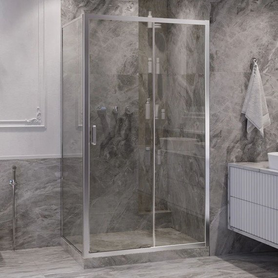 Душевое ограждение Ambassador Forsa 110x100 см 17021117AX-100AX, хром/прозрачное фото 2