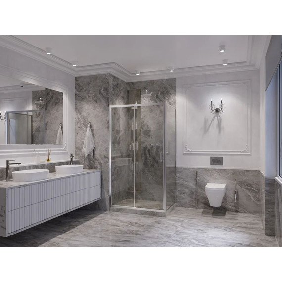 Душевое ограждение Ambassador Forsa 110x90 см 17021117AX-90AX, хром/прозрачное фото 3