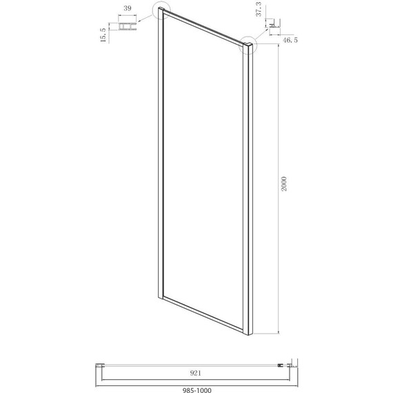 Душевое ограждение Ambassador Forsa 180x100 см 17021113AX-100AX, хром/прозрачное фото 7