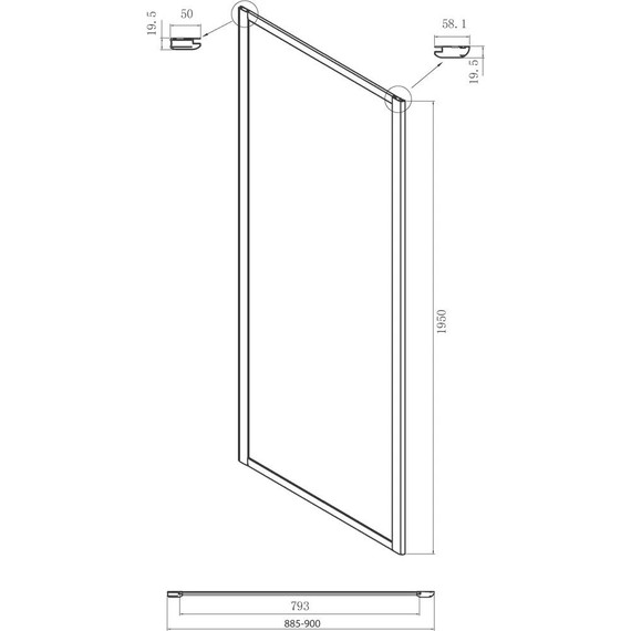 Душевое ограждение Ambassador Forsa 130x90 см 17021104NX-90NX, хром/прозрачное фото 6