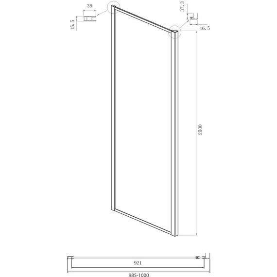 Душевое ограждение Ambassador Forsa 160x100 см 17021222AB-100AB, чёрный/прозрачное - 8 Душевое ограждение Ambassador Forsa 160x100 см 17021222AB-100AB, чёрный/прозрачное фото 8