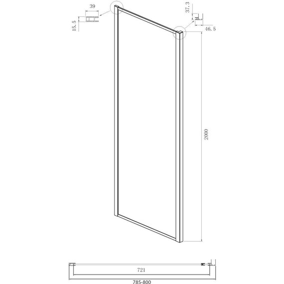 Душевое ограждение Ambassador Forsa 150x80 см 17021121AX-80AX, хром/прозрачное фото 7