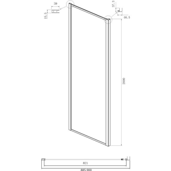 Душевое ограждение Ambassador Forsa 130x90 см 17021119AX-90AX, хром/прозрачное фото 7