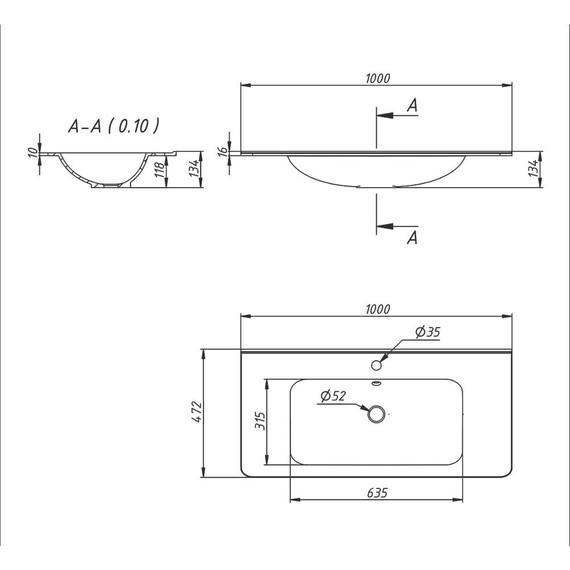 Тумба подвесная с раковиной Vincea Vico 100 см VMC-2V100RW, тёмное дерево фото 10