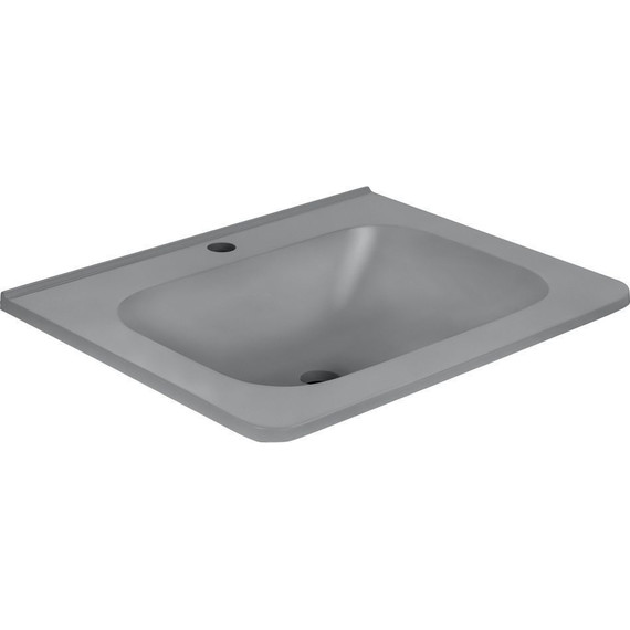 Тумба подвесная с раковиной Vincea Paola 60 см VMC-2P600RW (раковина серая VCB-2VP600G), тёмное дерево фото 4