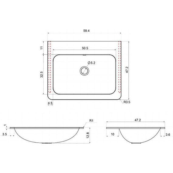 Тумба подвесная с раковиной Vincea Vico 60 см VMC-2V600BT (раковина черная VCB-2VP600B), бетон фото 5