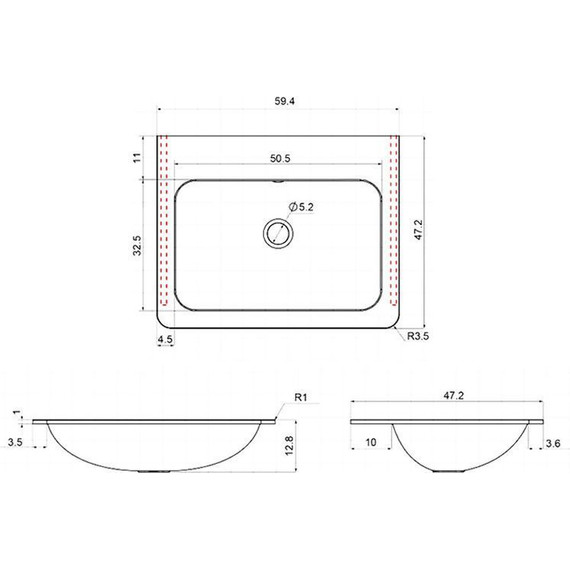 Тумба подвесная с раковиной Vincea Paola 60 см VMC-2P600GW (раковина серая VCB-2VP600G), белый глянец фото 4
