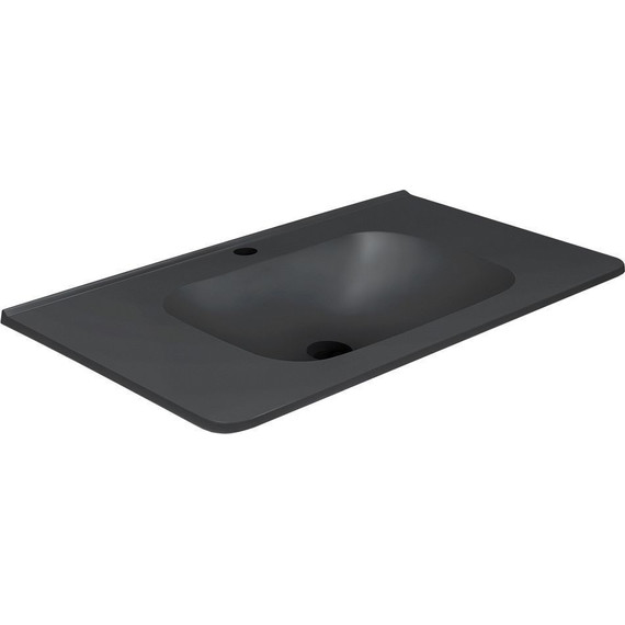 Тумба подвесная с раковиной Vincea Paola 80 см VMC-2P800RW (раковина черная VCB-2VP800B), тёмное дерево - 4 Тумба подвесная с раковиной Vincea Paola 80 см VMC-2P800RW (раковина черная VCB-2VP800B), тёмное дерево фото 4