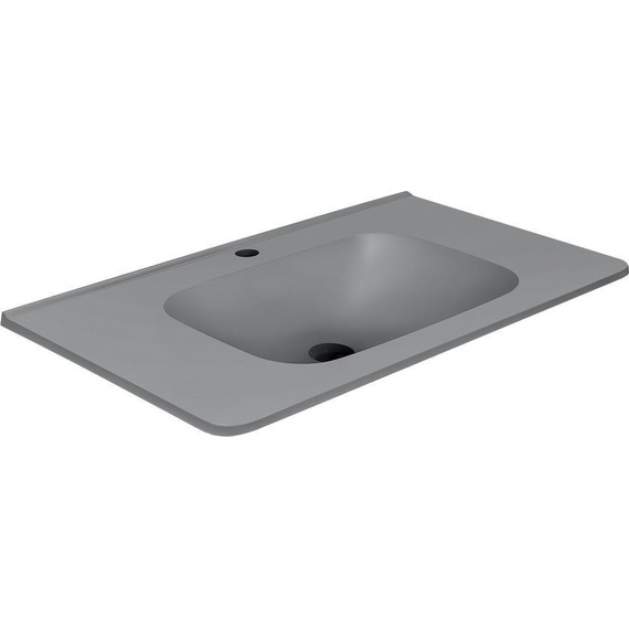 Тумба подвесная с раковиной Vincea Vico 80 см VMC-2V800BT (раковина серая VCB-2VP800G), бетон фото 4